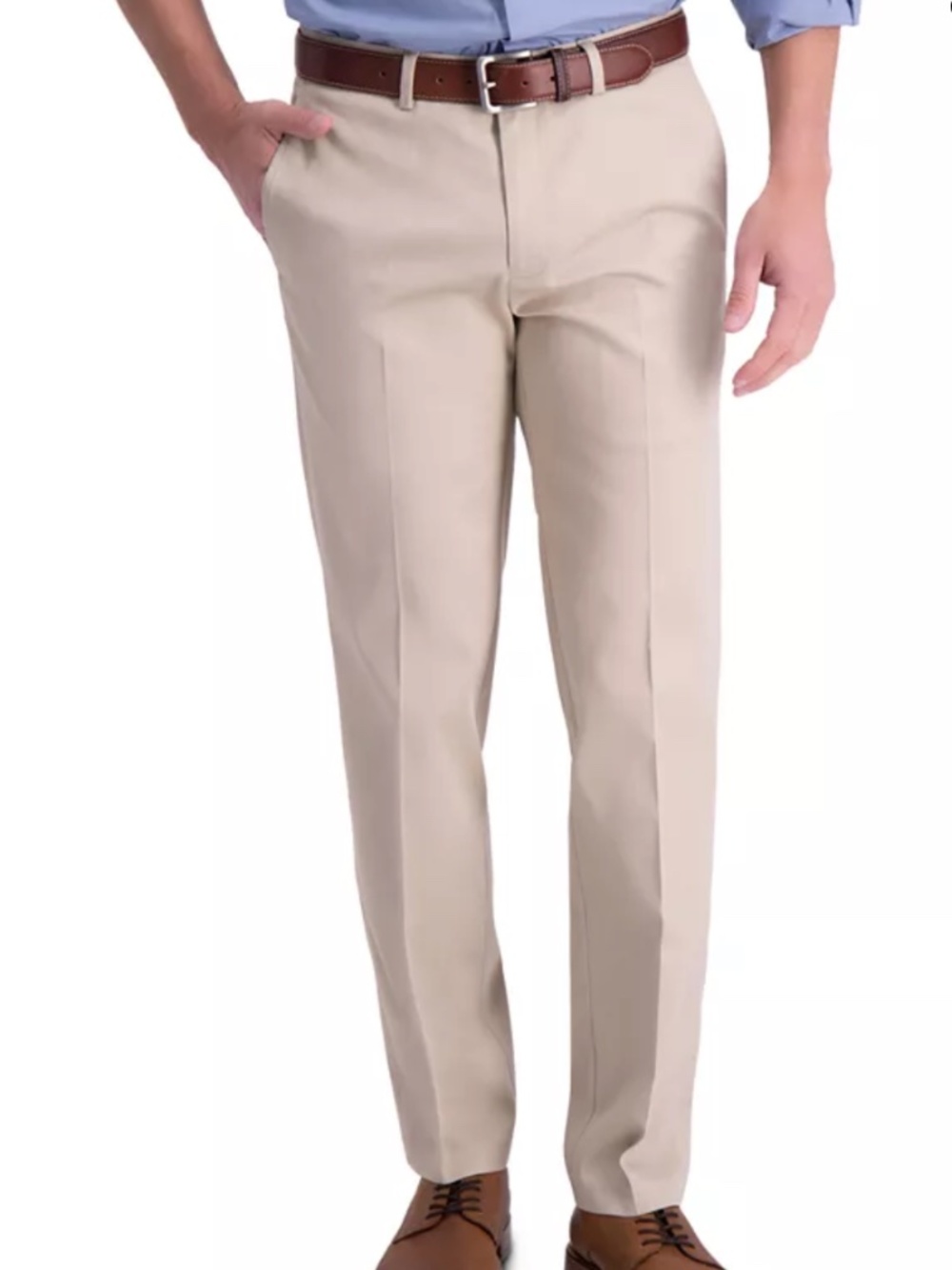 Haggar Men’s Iron Free Premium Khaki Straight-Fit Flat-Front Pant size 38 x 34